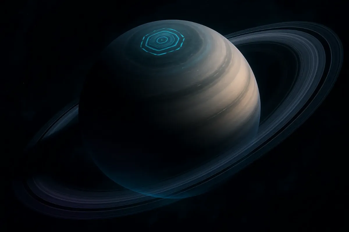 Saturn i jego tajemnicza geometria - heksagon na biegunie
